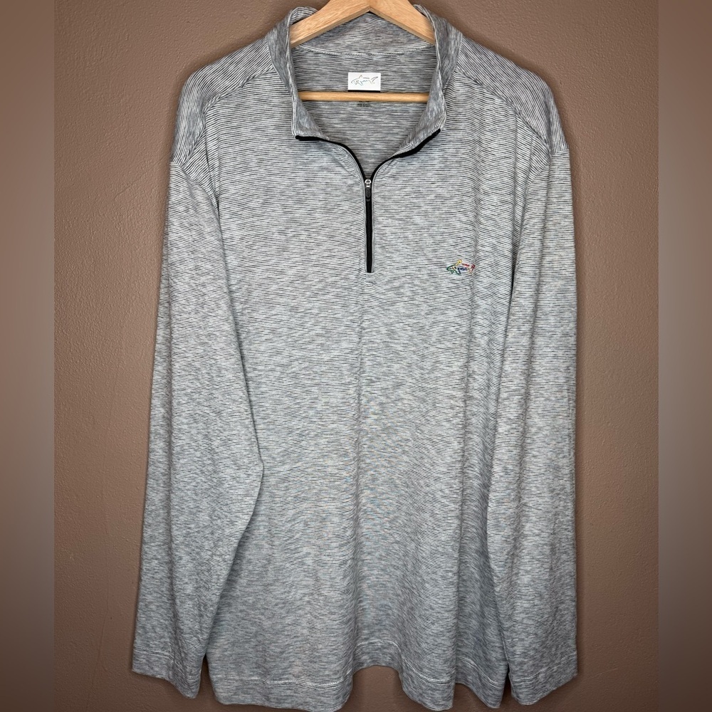 Greg Norman Collection Lightweight Quarter Zip Gray LS Casual Activewear Size XL